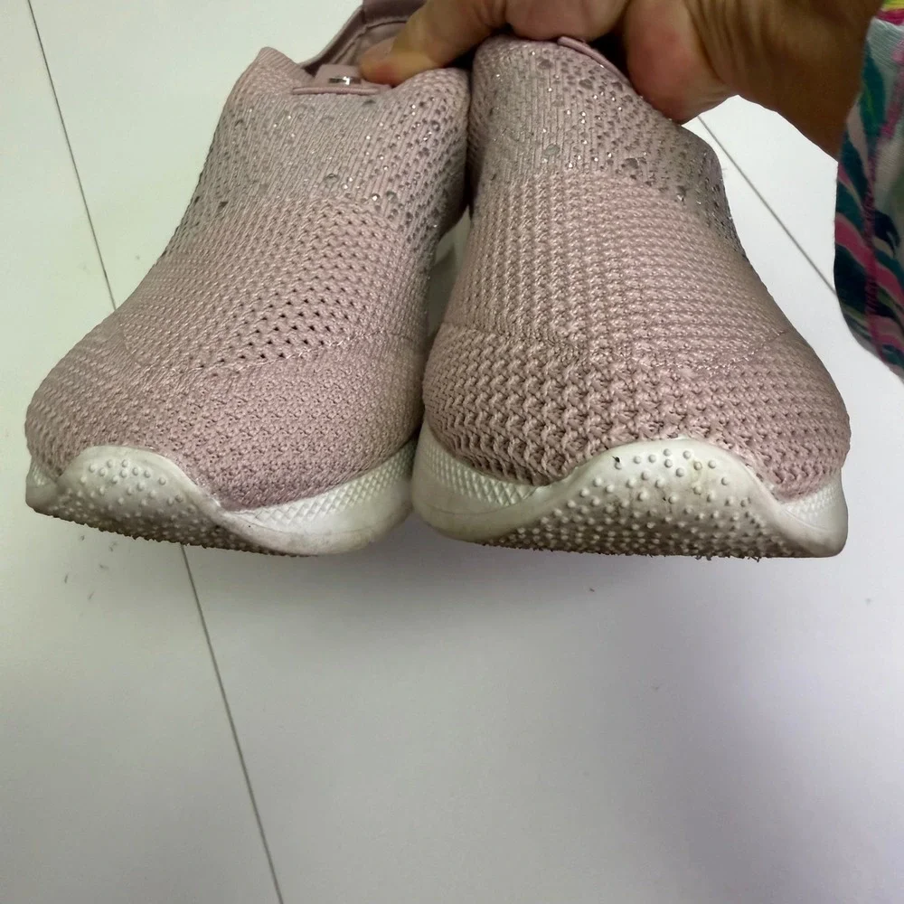 Carvela Jeo Embellish Knit Slip On Sneaker Pink Rhinestone Platform W Sz 39 8.5‎